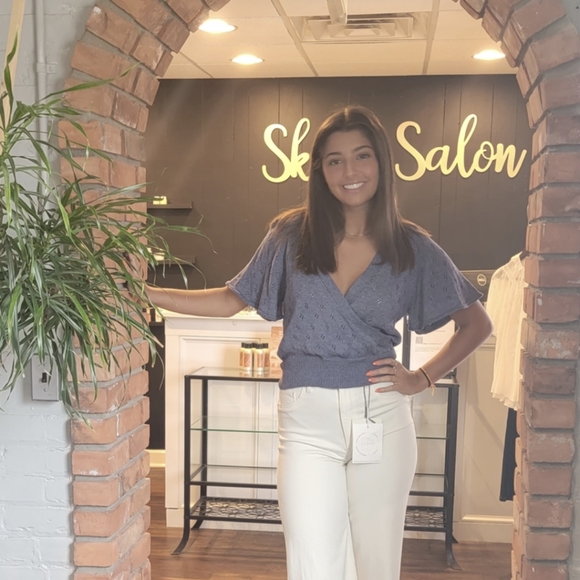 St. Roche Ballet Top in Blue Melange NWT - Picture 3 of 9